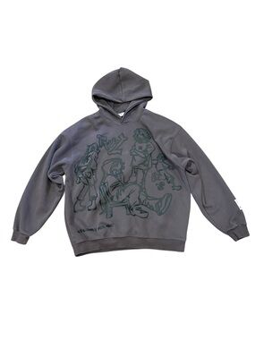Aelfric Eden Charcoal Grey graphic hoodie